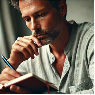 A man considers how to use cognitive restructuring for improved self-compassion.